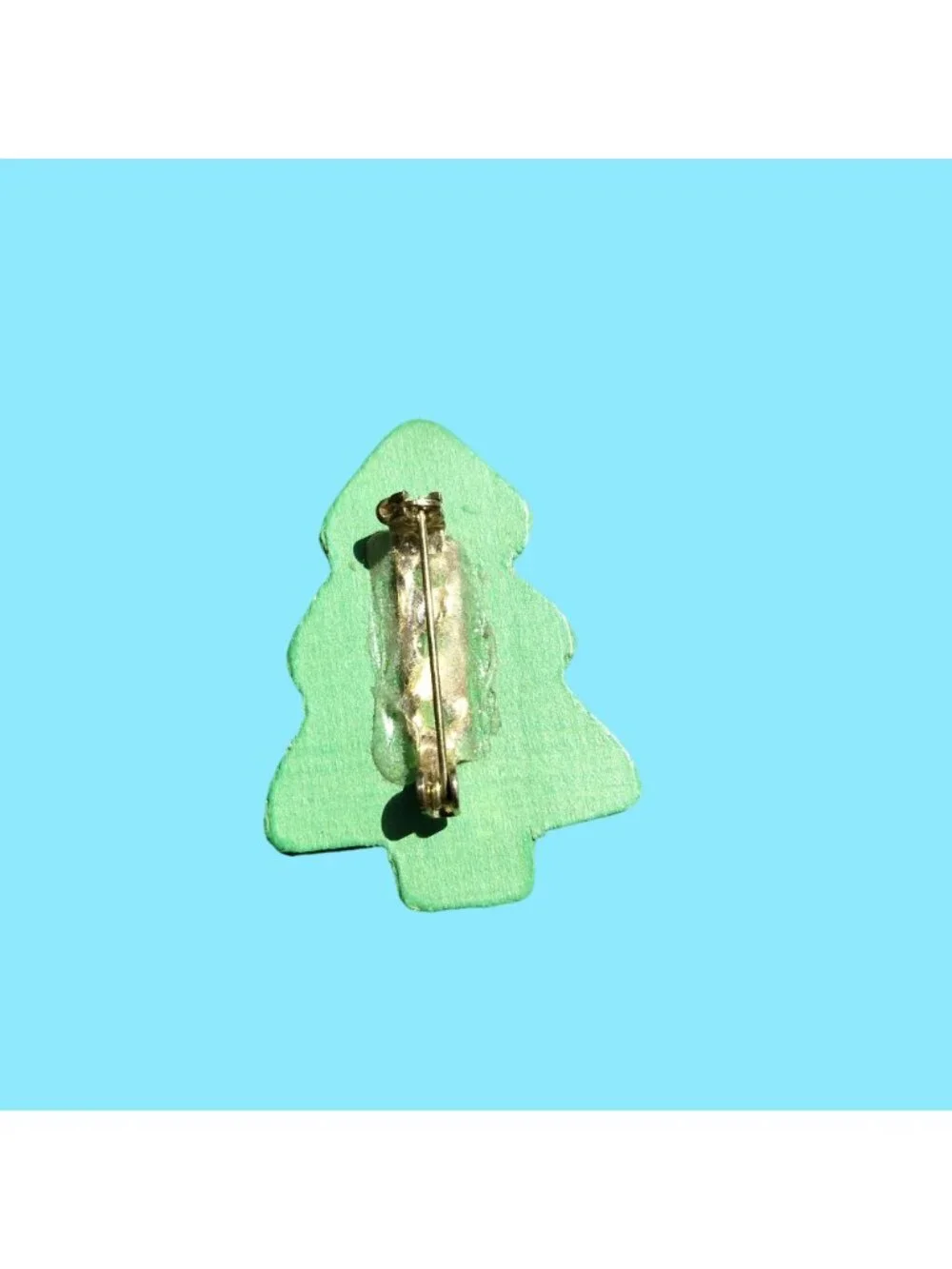 Christmas Tree Pin Brooch Vintage Holiday Holiday Cabin Rustic Wooden Lodge